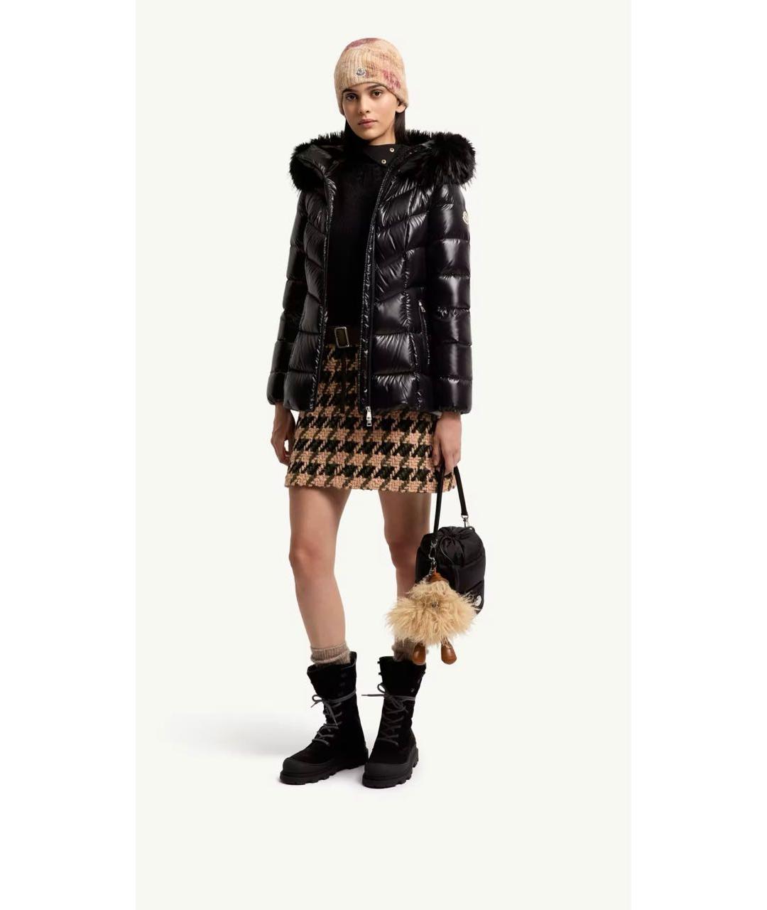 MONCLER Черный пуховик, фото 3