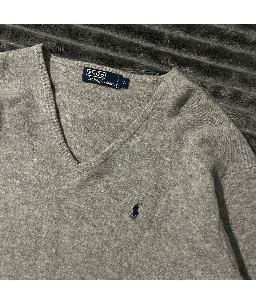 POLO RALPH LAUREN Серый шерстяной джемпер / свитер, фото 2