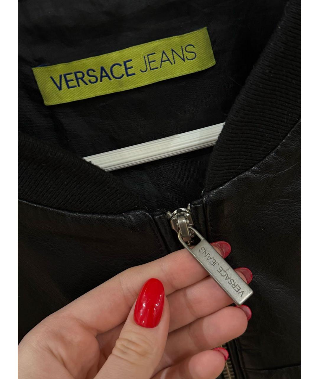 VERSACE JEANS COUTURE Черная полиэстеровая куртка, фото 3