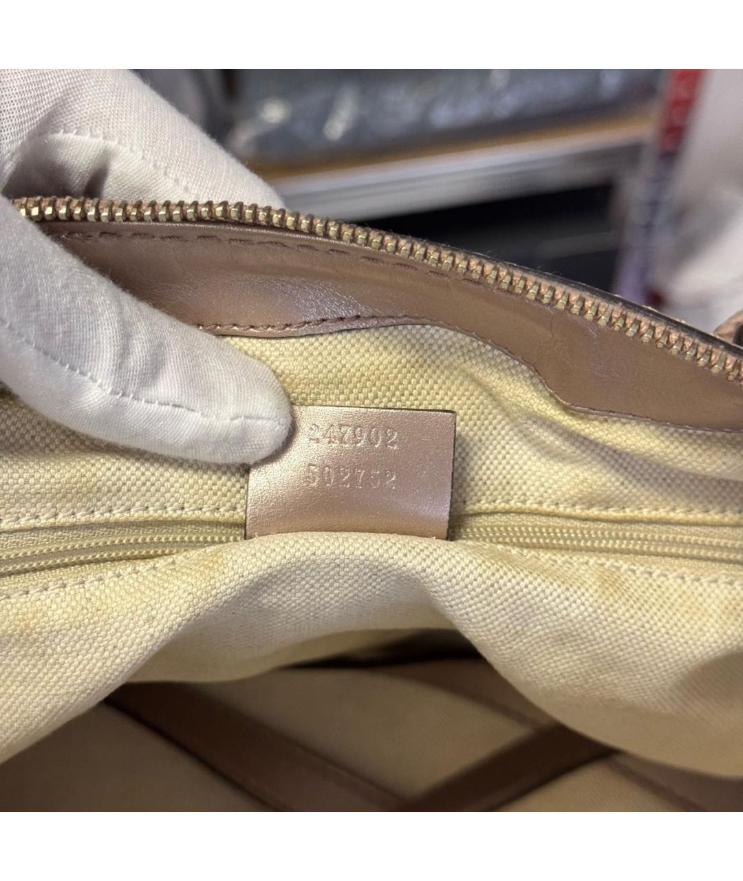GUCCI Розовая кожаная сумка с короткими ручками, фото 4