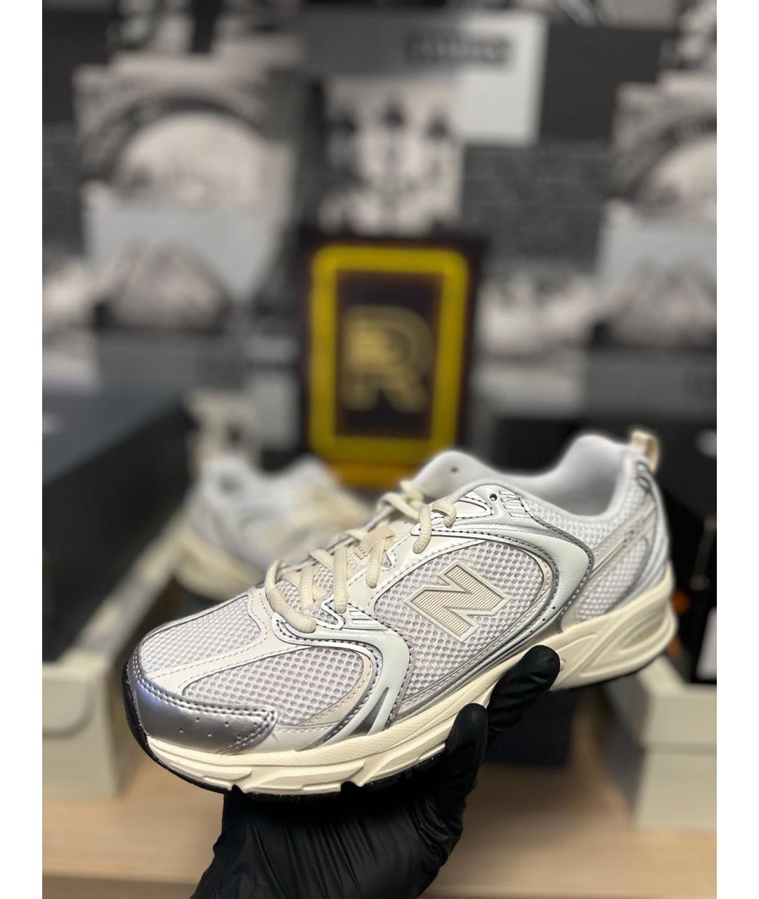 NEW BALANCE Бежевые кроссовки из искусственной кожи, фото 5