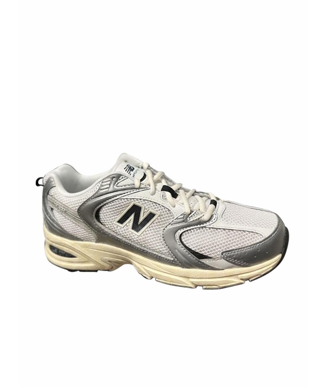 NEW BALANCE Серебряные кроссовки из искусственной кожи, фото 5