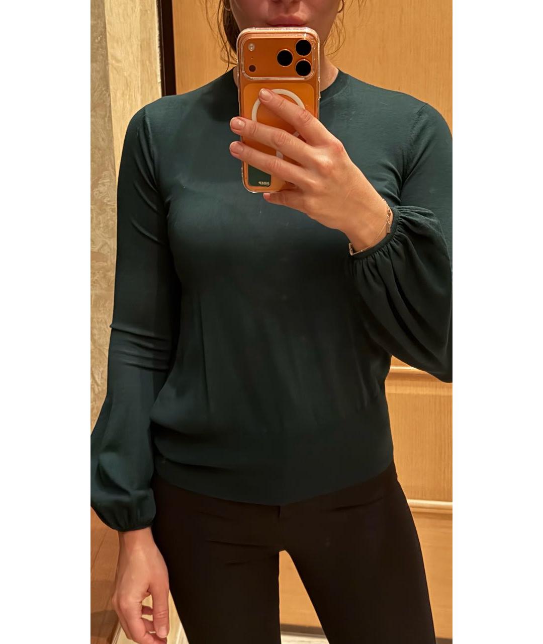 ALEXANDER MCQUEEN Зеленый шерстяной джемпер / свитер, фото 6
