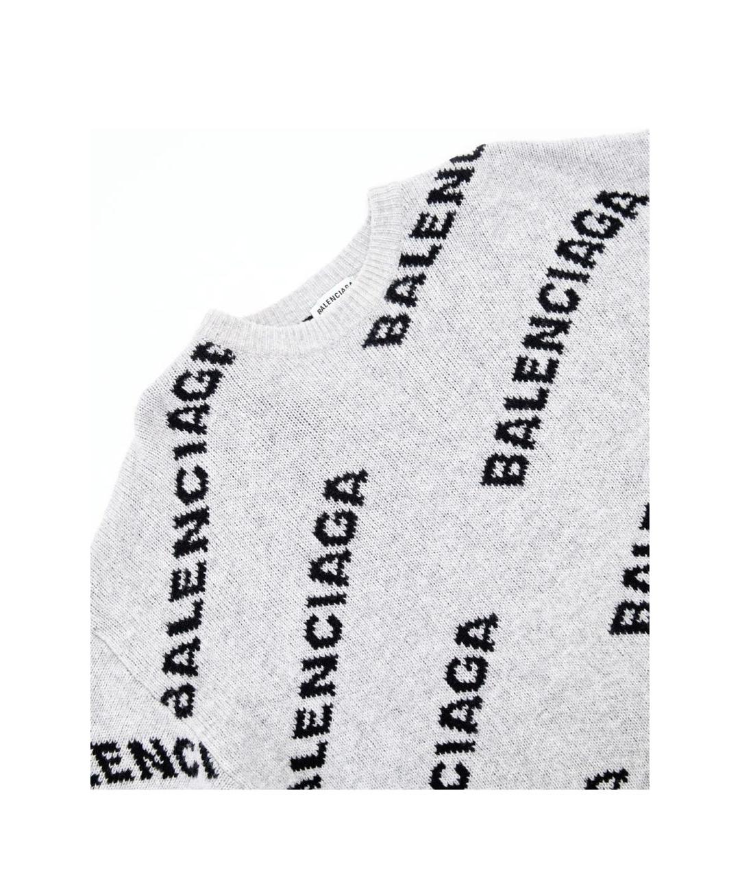 BALENCIAGA Серый шерстяной джемпер / свитер, фото 3