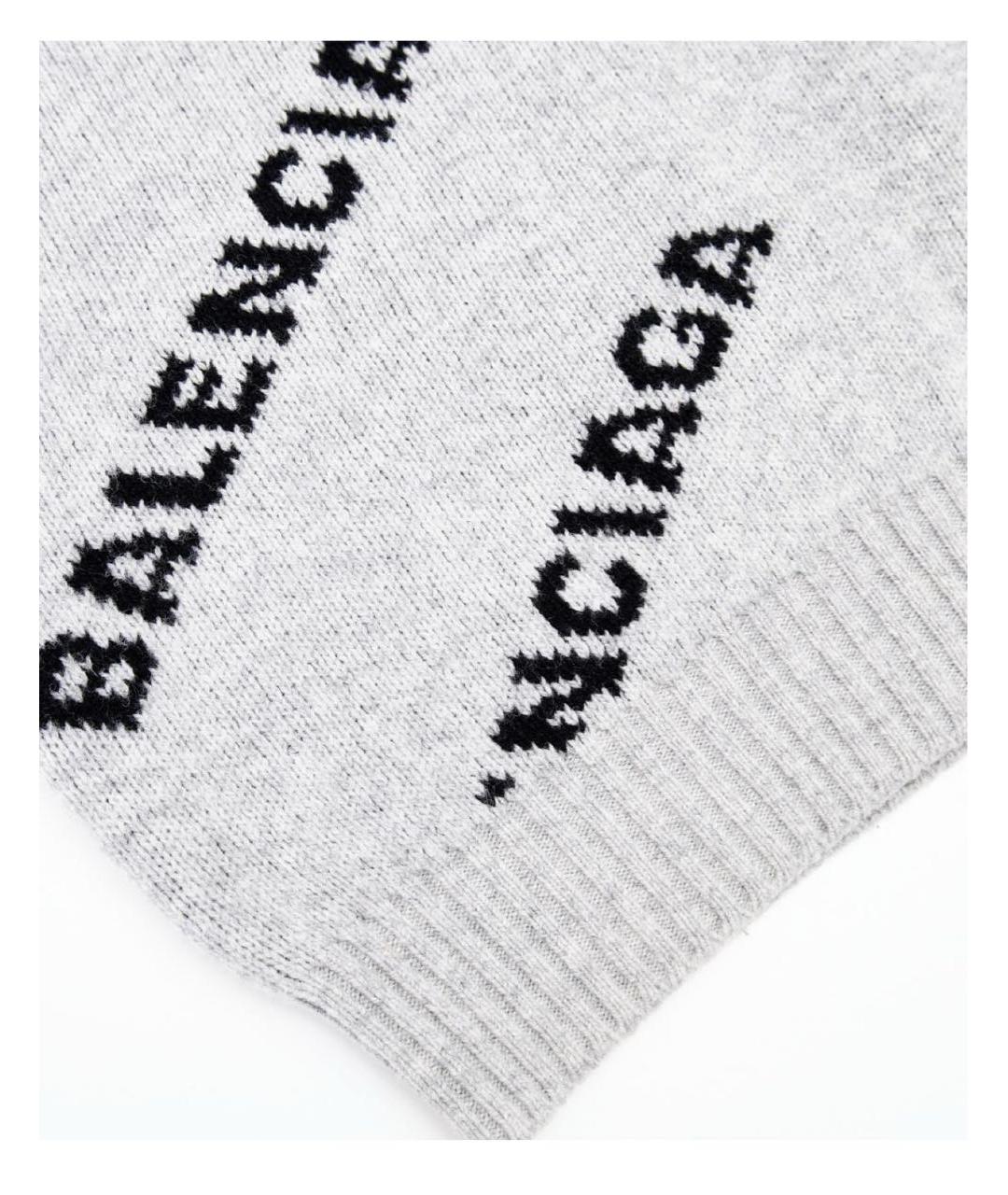 BALENCIAGA Серый шерстяной джемпер / свитер, фото 5
