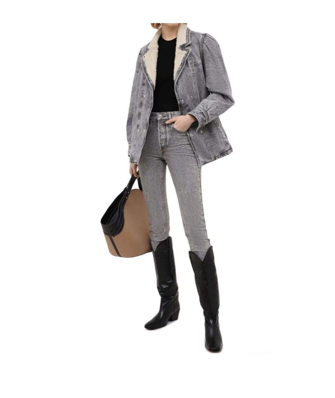 ISABEL MARANT ETOILE Серая деним куртка, фото 4