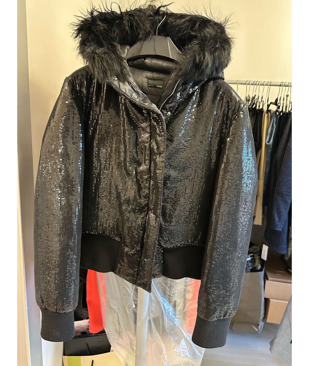 FENDI Черная куртка, фото 7