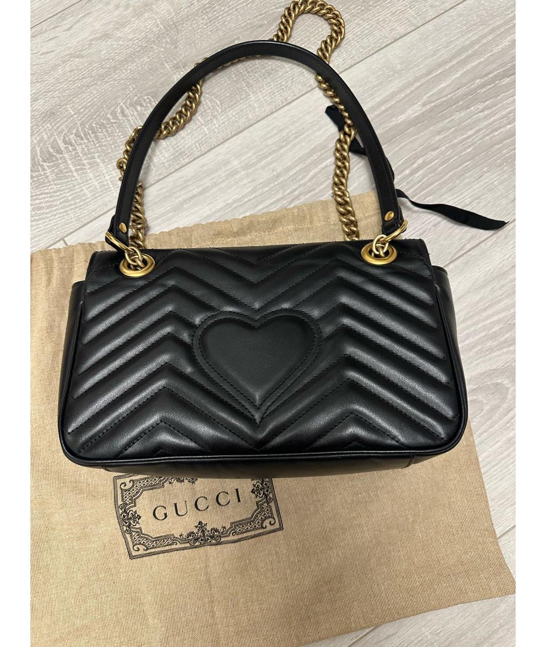 GUCCI Черная кожаная сумка через плечо, фото 2