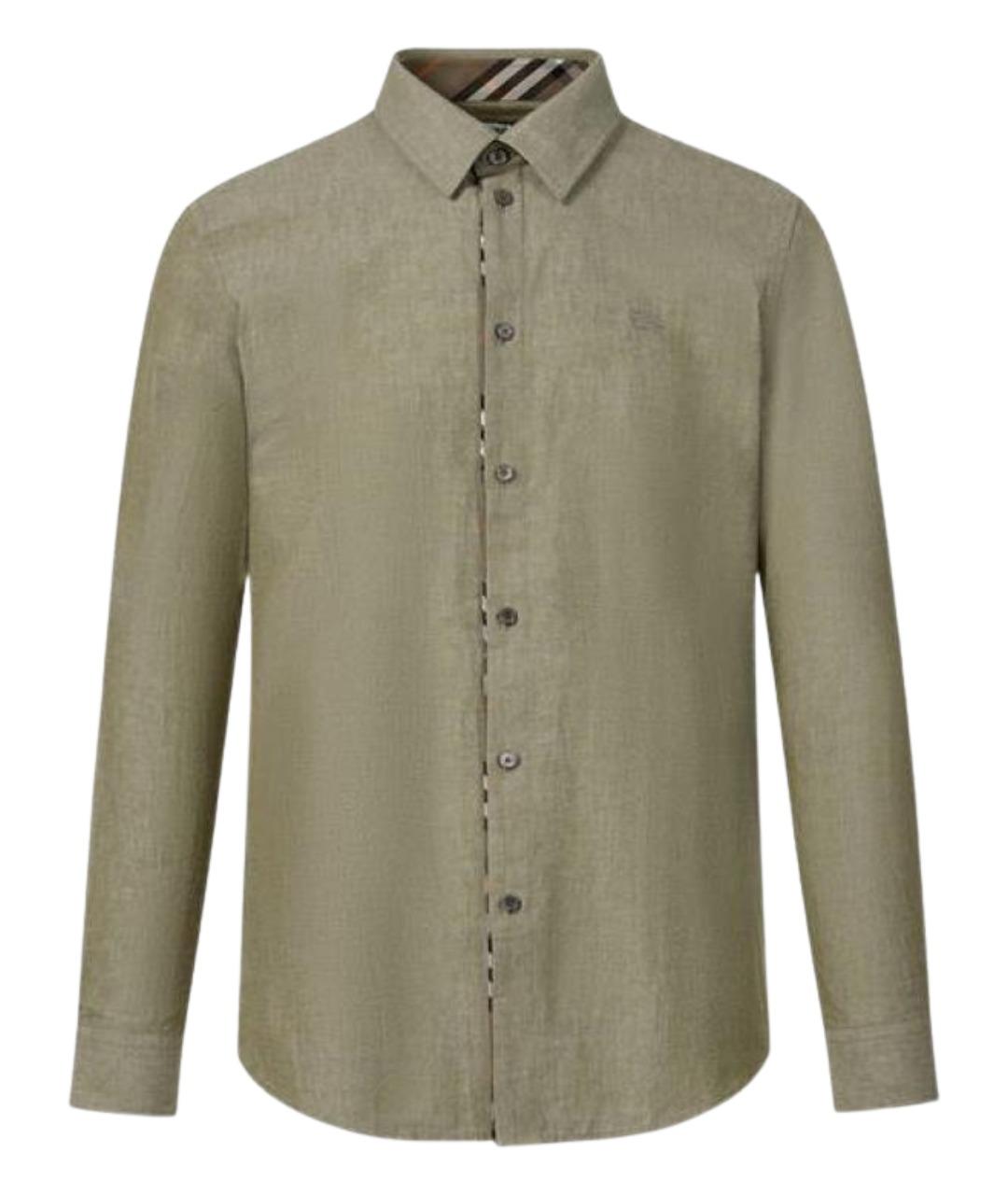 BURBERRY Зеленая классическая рубашка, фото 1