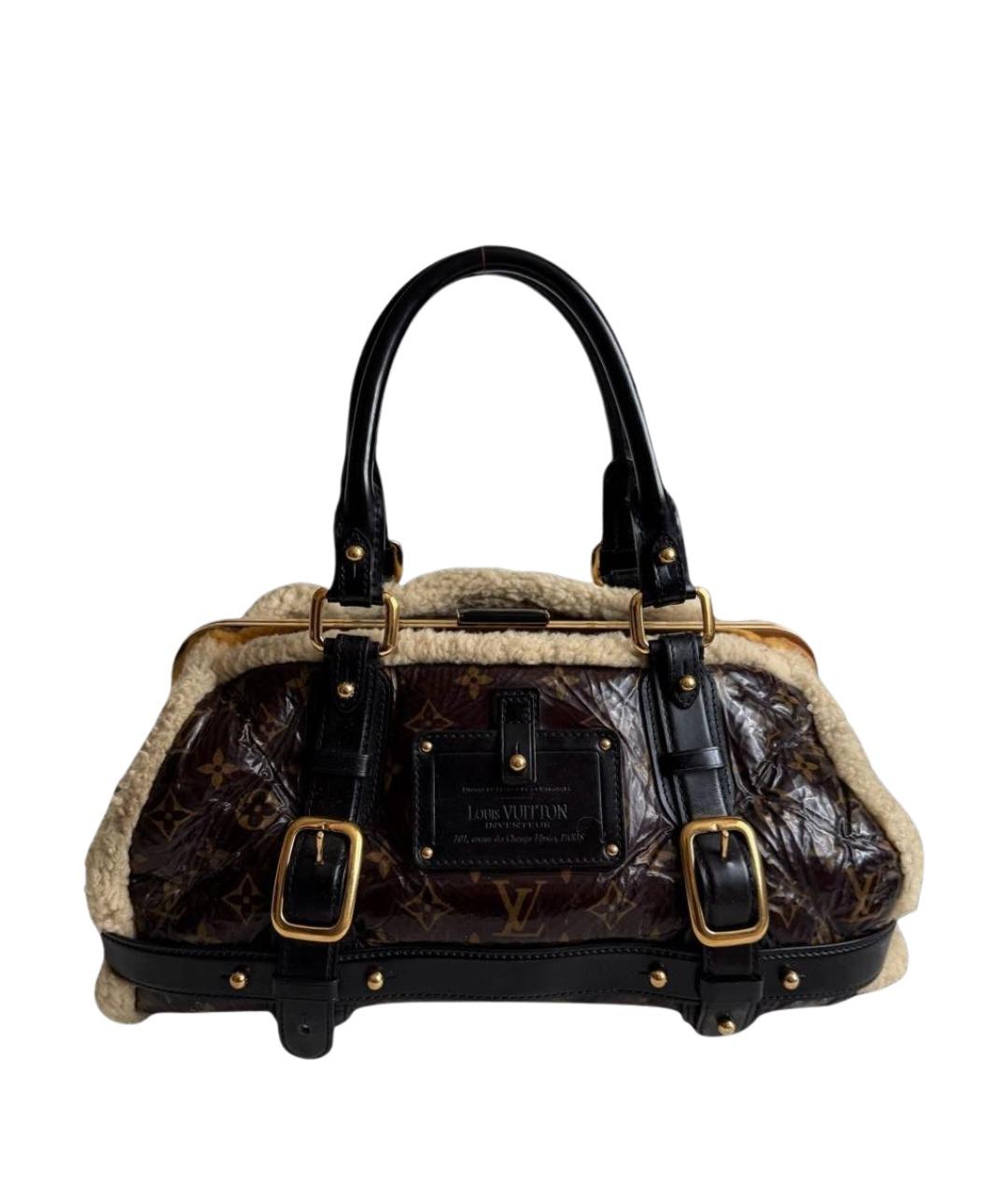 LOUIS VUITTON Коричневая сумка с короткими ручками из лакированной кожи, фото 1
