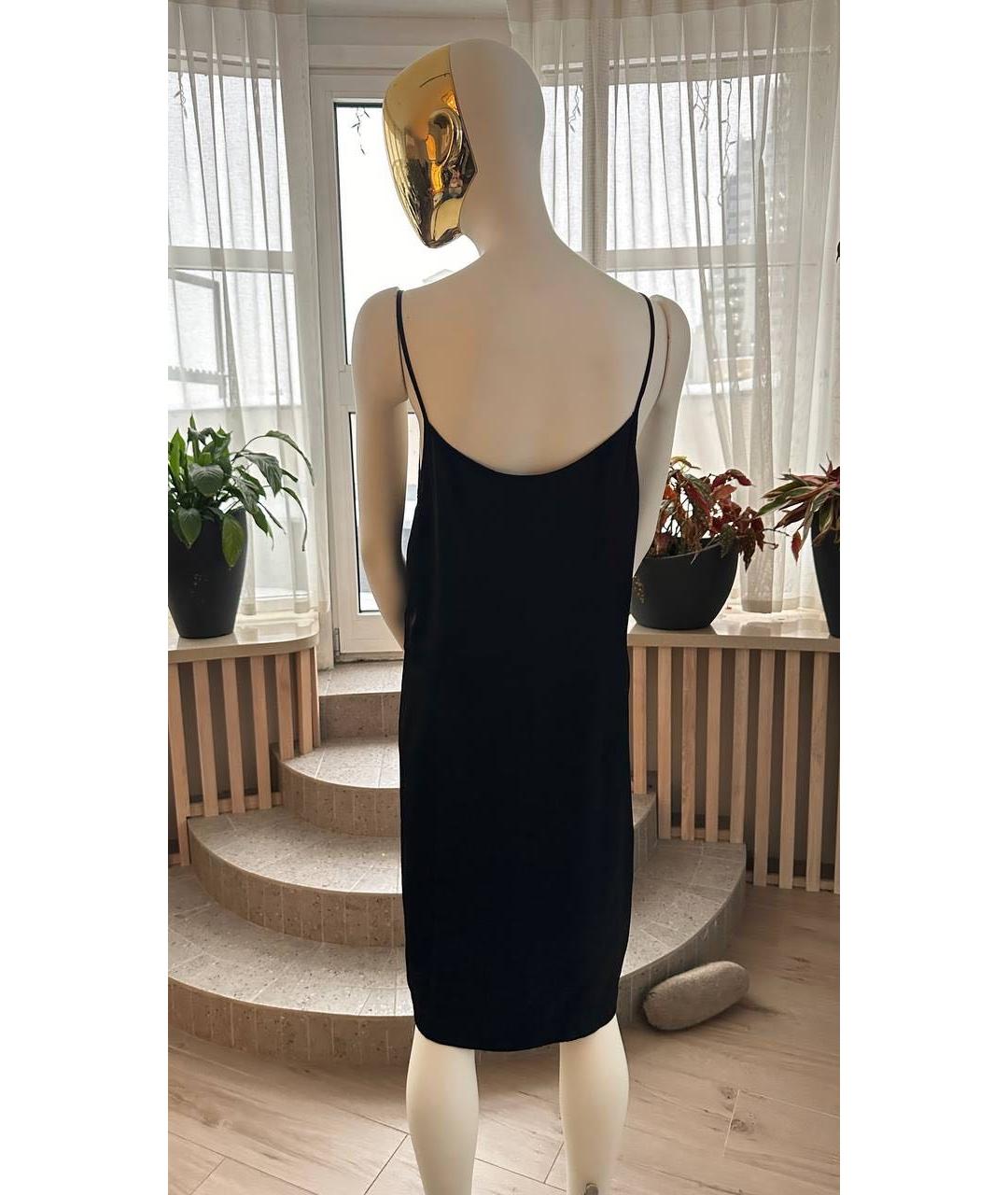 DRIES VAN NOTEN Черное вискозное коктейльное платье, фото 4