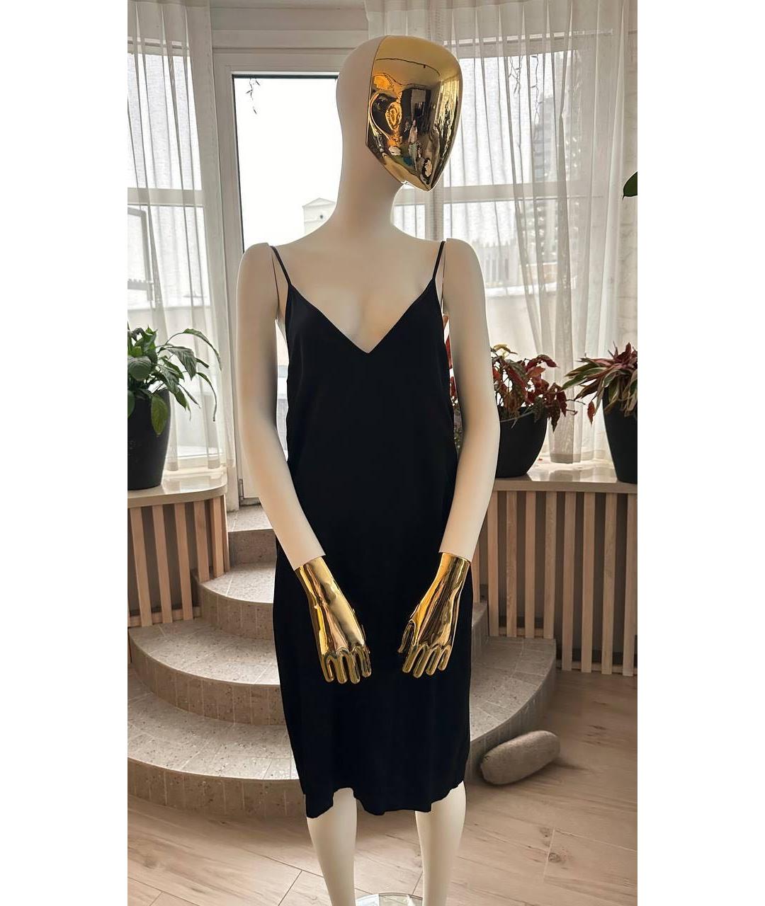 DRIES VAN NOTEN Черное вискозное коктейльное платье, фото 2