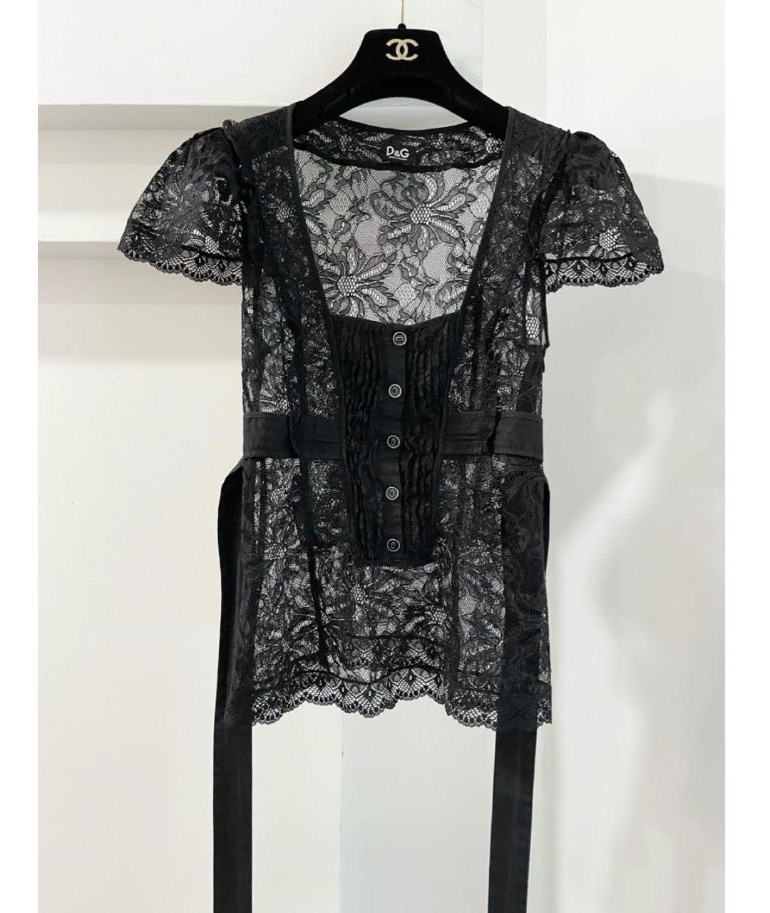 DOLCE&GABBANA Черный кружевной корсет, фото 6