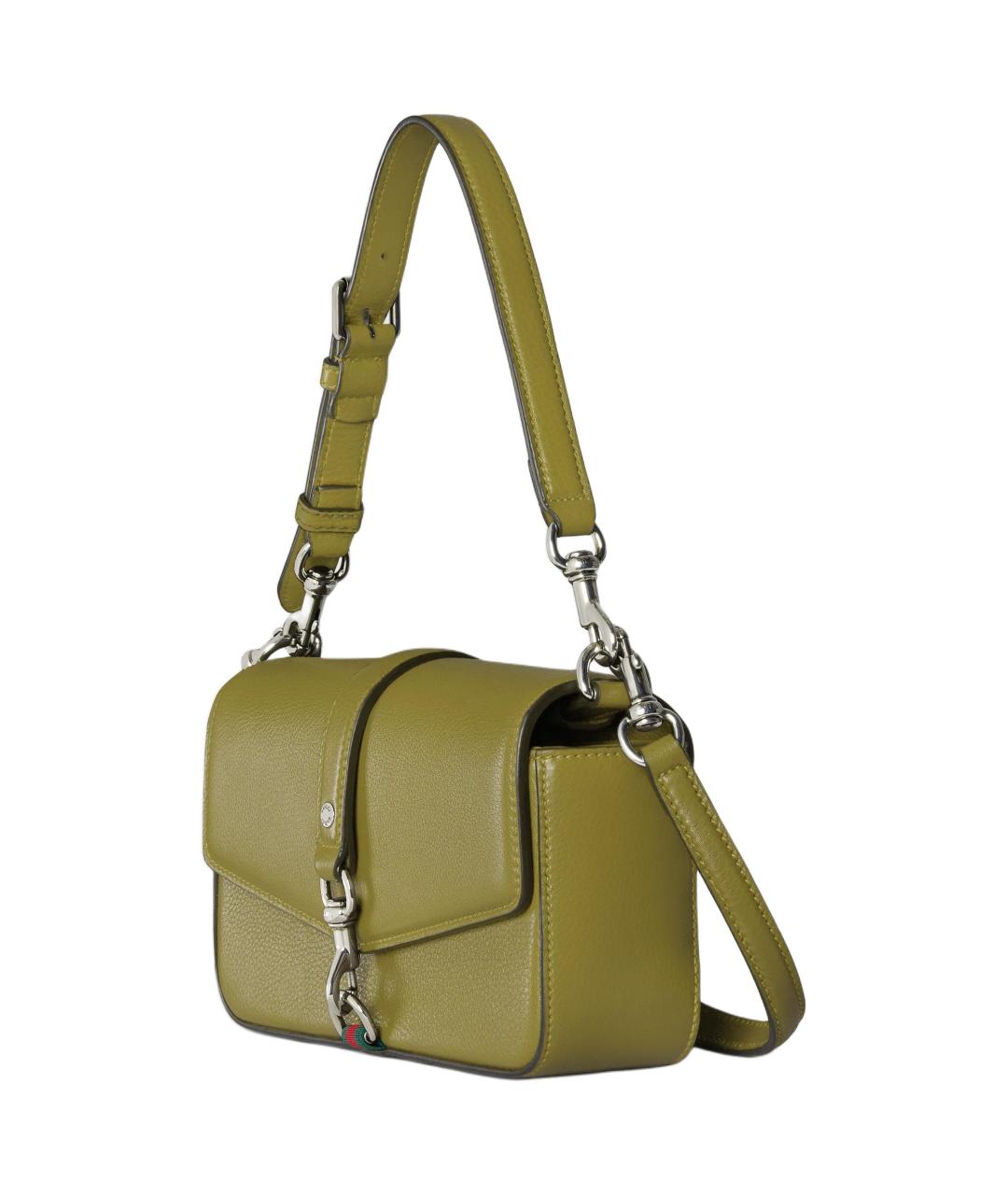 GUCCI Зеленая кожаная сумка через плечо, фото 2