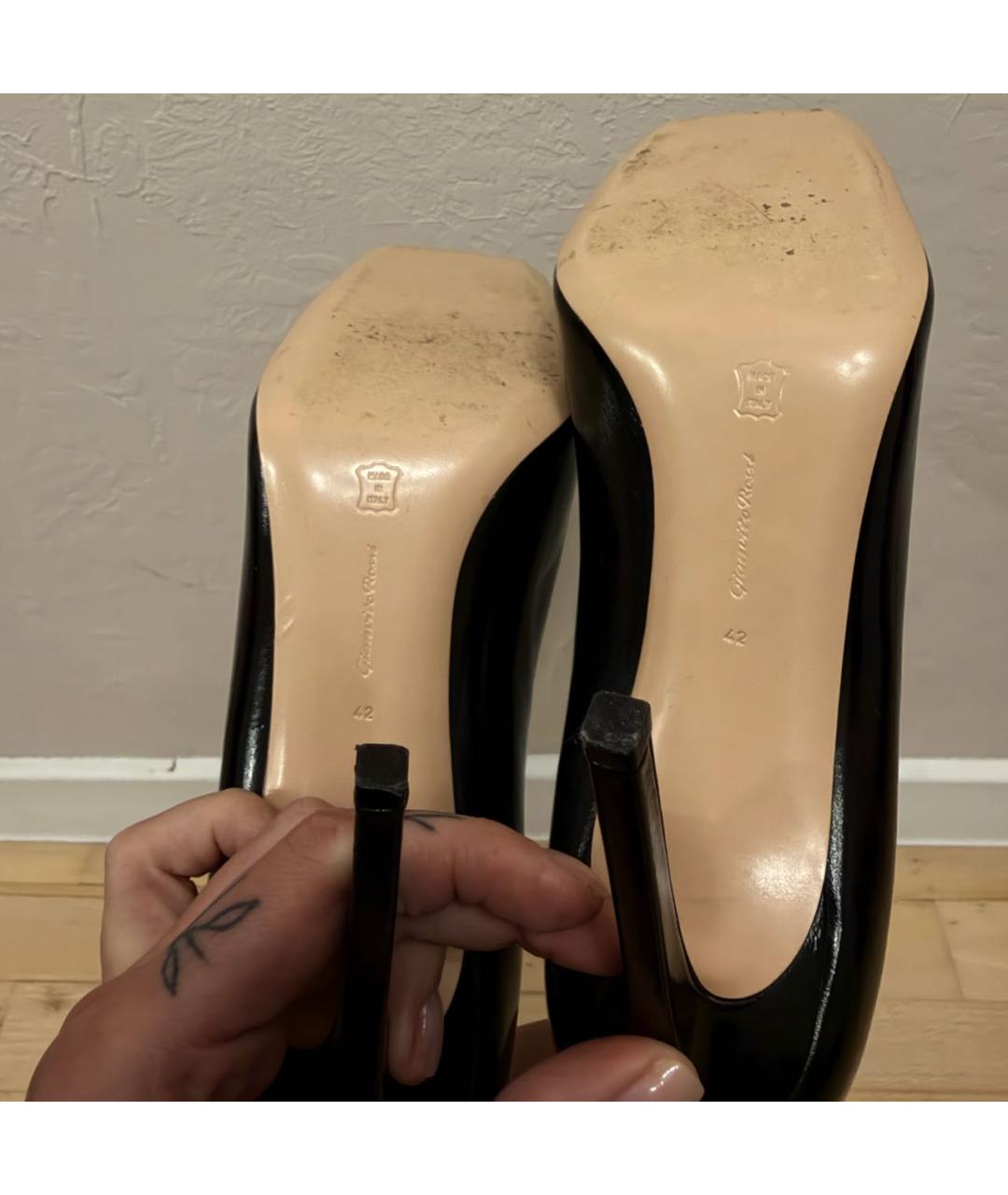GIANVITO ROSSI Черные кожаные туфли, фото 3