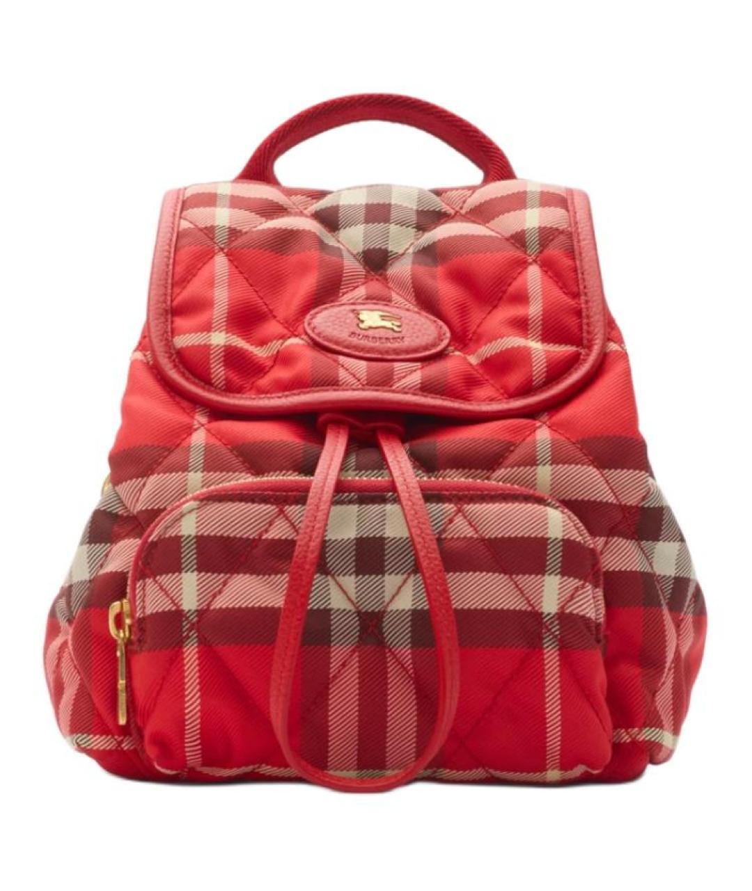 BURBERRY Красный тканевый рюкзак, фото 1