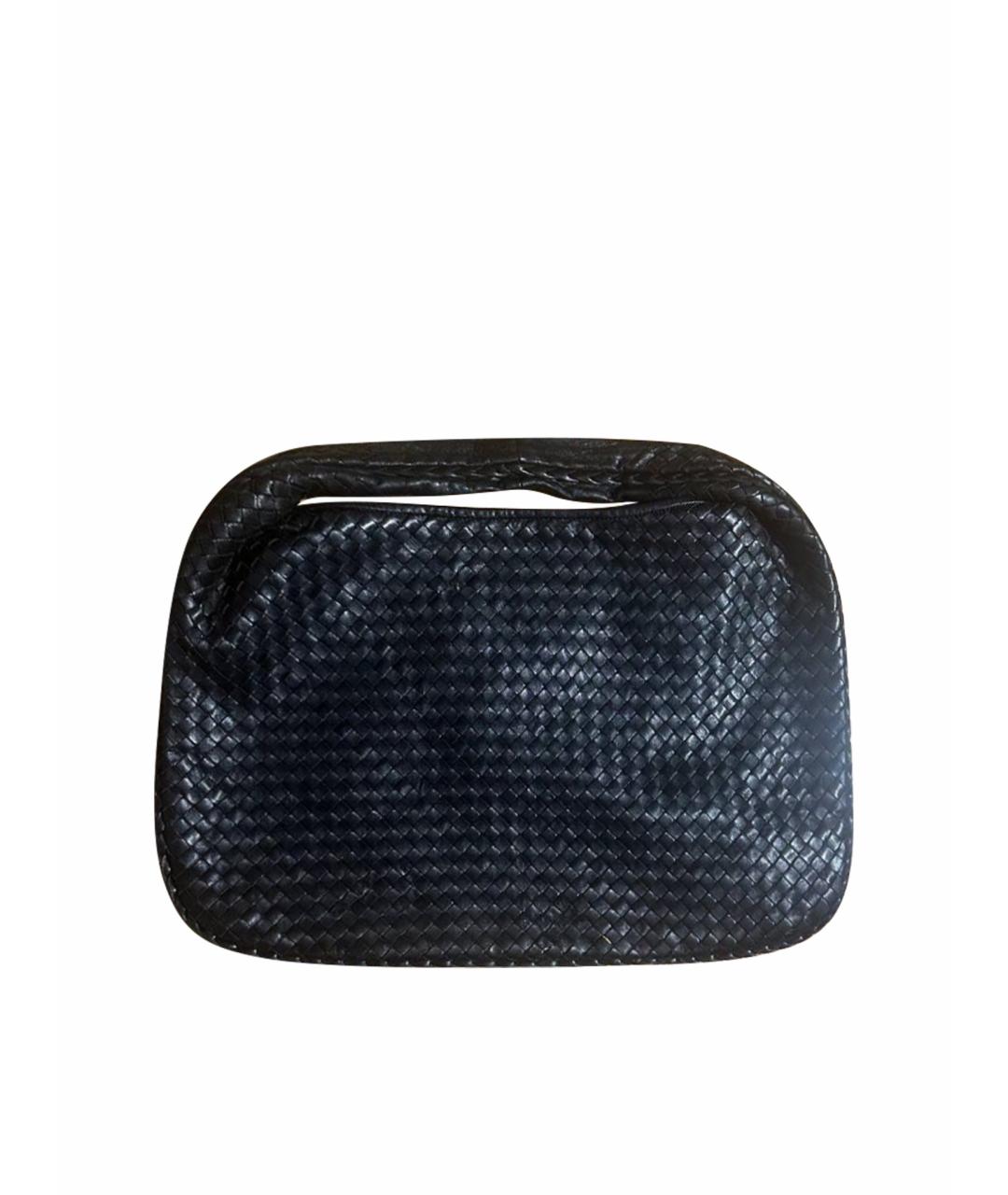 BOTTEGA VENETA Черная кожаная сумка через плечо, фото 1