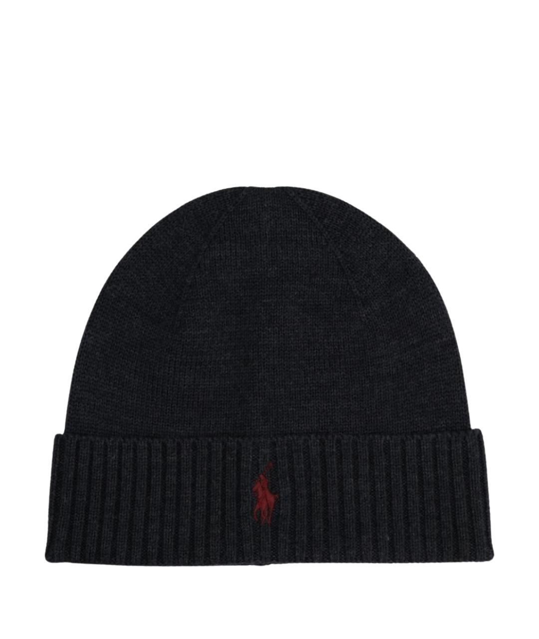 POLO RALPH LAUREN Антрацитовая шерстяная шапка, фото 1