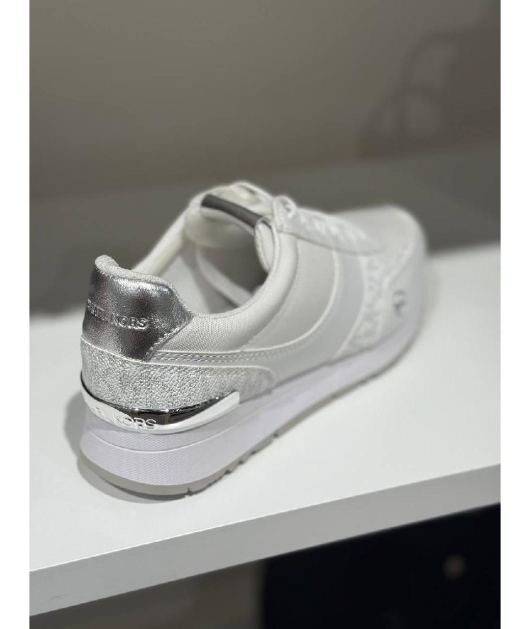 MICHAEL KORS Белые кожаные кроссовки, фото 7