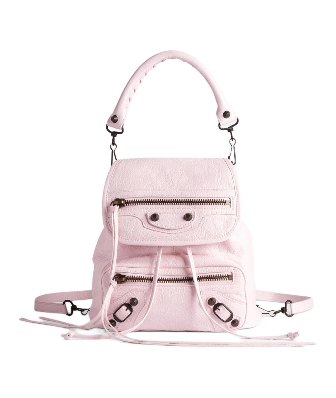 BALENCIAGA Розовый кожаный рюкзак, фото 1