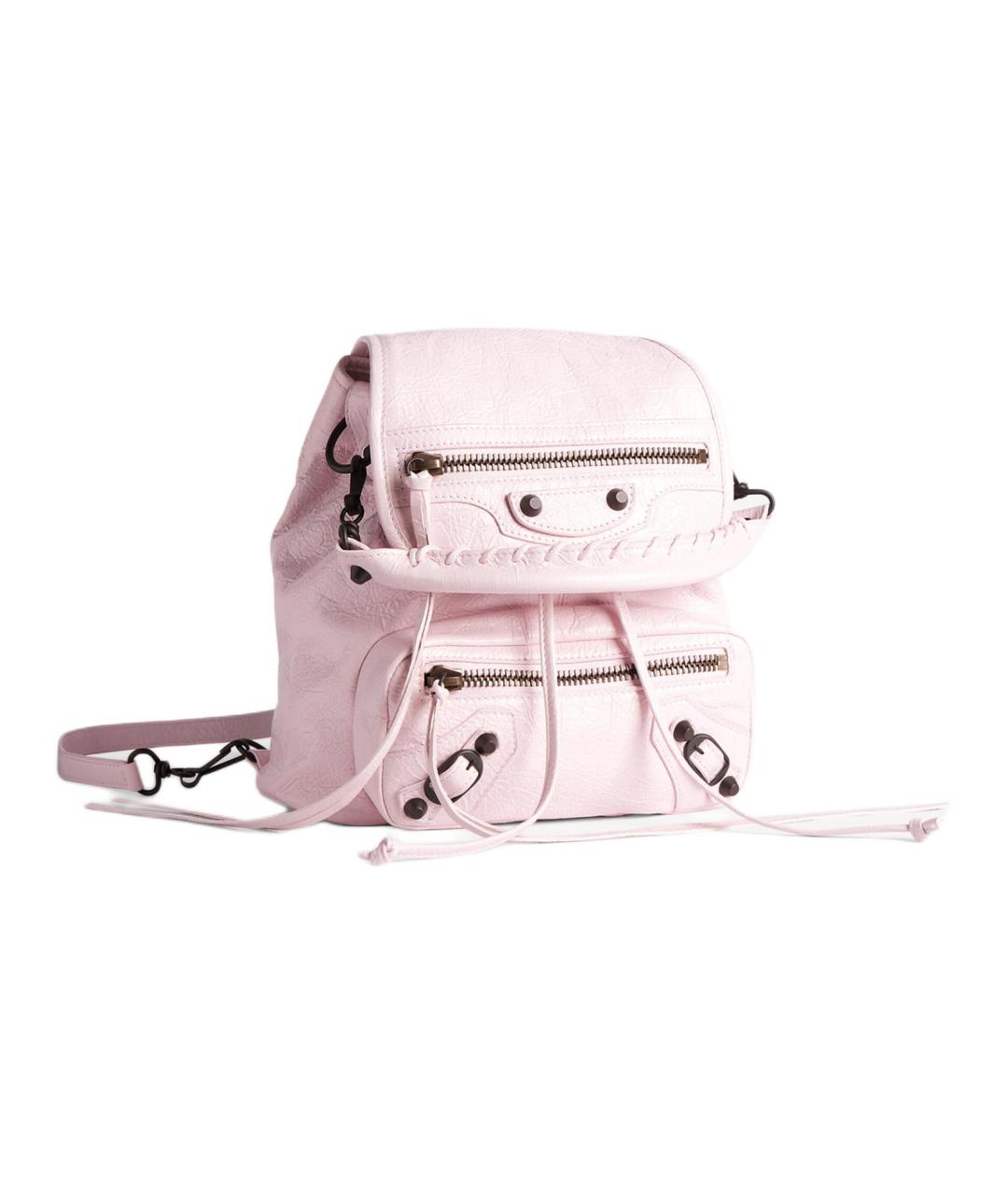 BALENCIAGA Розовый кожаный рюкзак, фото 2