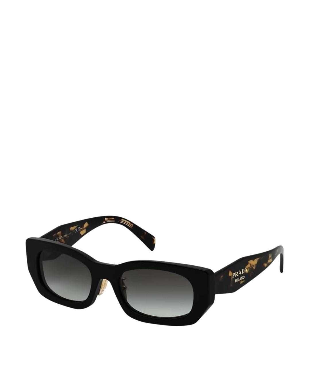 PRADA Коричневые пластиковые солнцезащитные очки, фото 1
