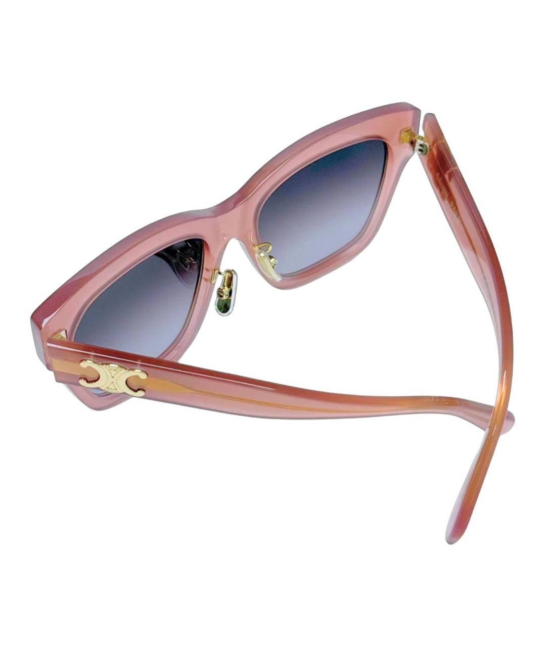 CELINE Розовые пластиковые солнцезащитные очки, фото 3