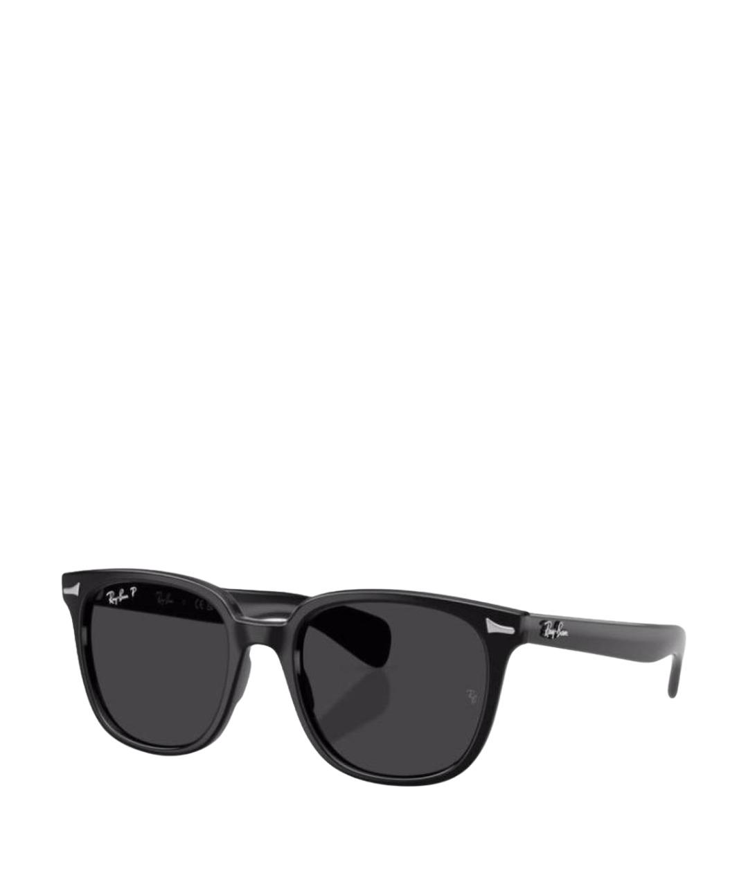 RAY BAN Черные пластиковые солнцезащитные очки, фото 1