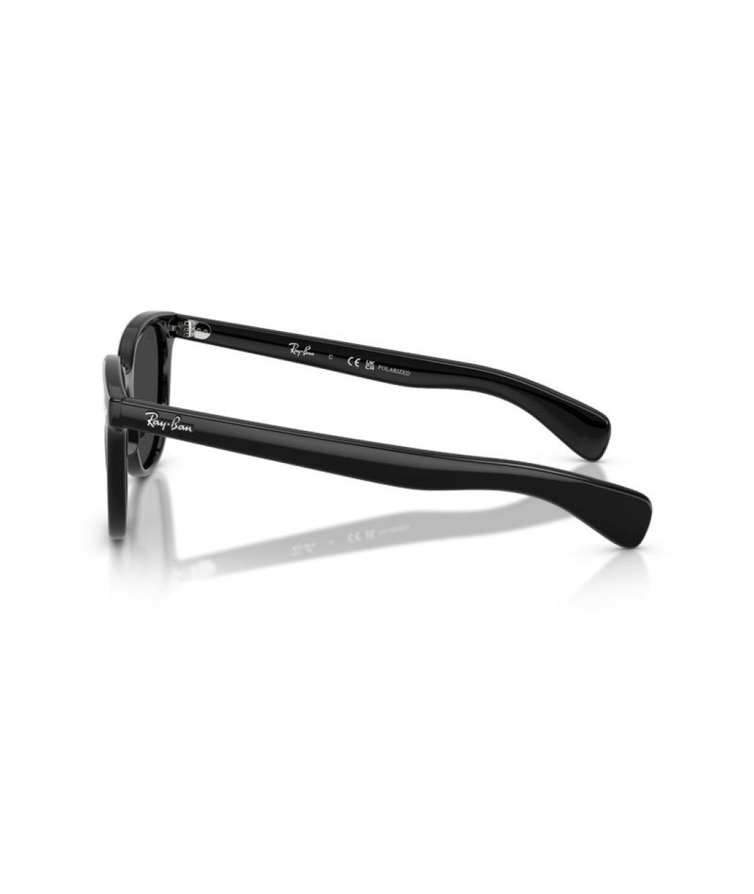 RAY BAN Черные пластиковые солнцезащитные очки, фото 4