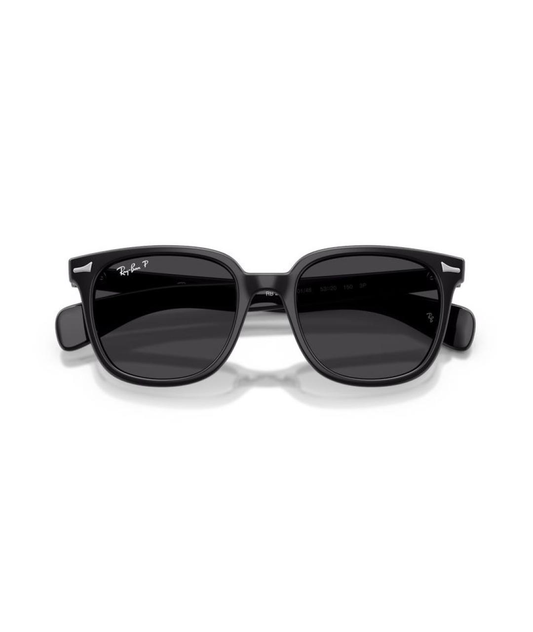 RAY BAN Черные пластиковые солнцезащитные очки, фото 3