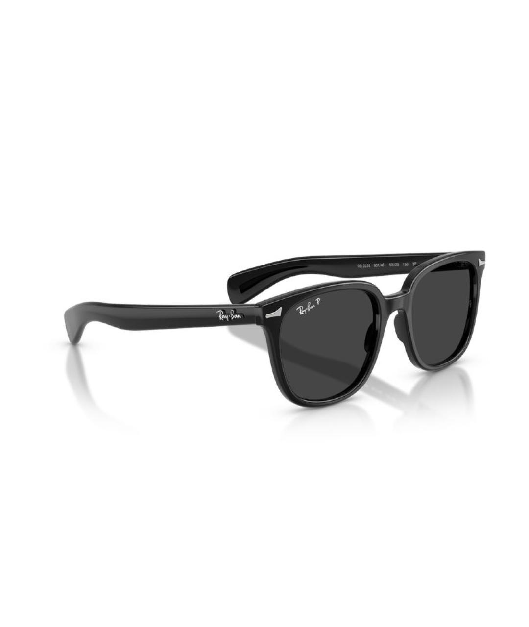 RAY BAN Черные пластиковые солнцезащитные очки, фото 2