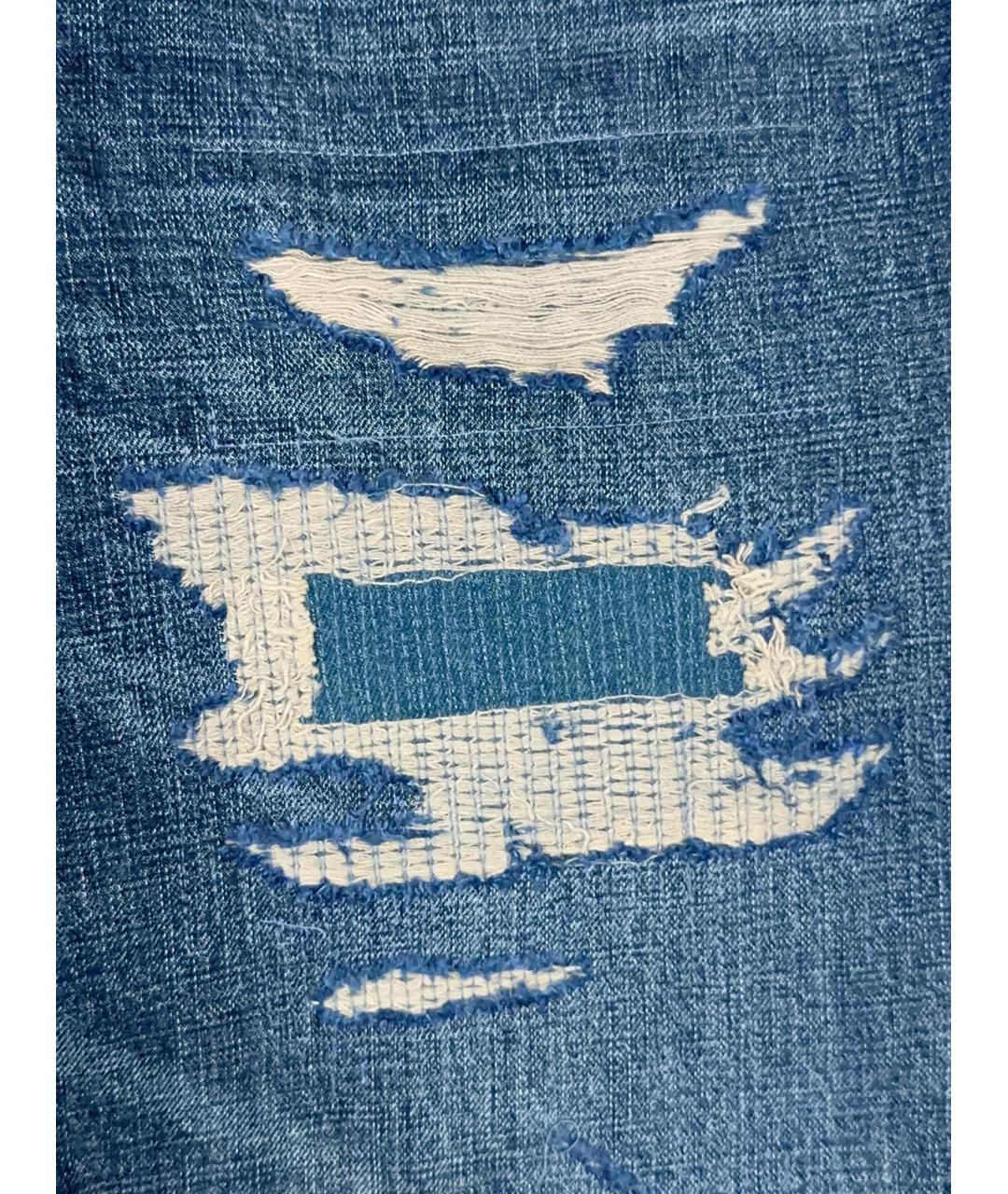 EVISU Синие хлопковые прямые джинсы, фото 3