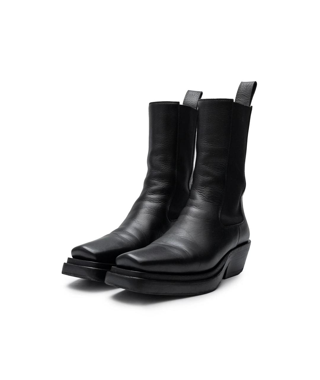 BOTTEGA VENETA Черные кожаные полусапоги, фото 2