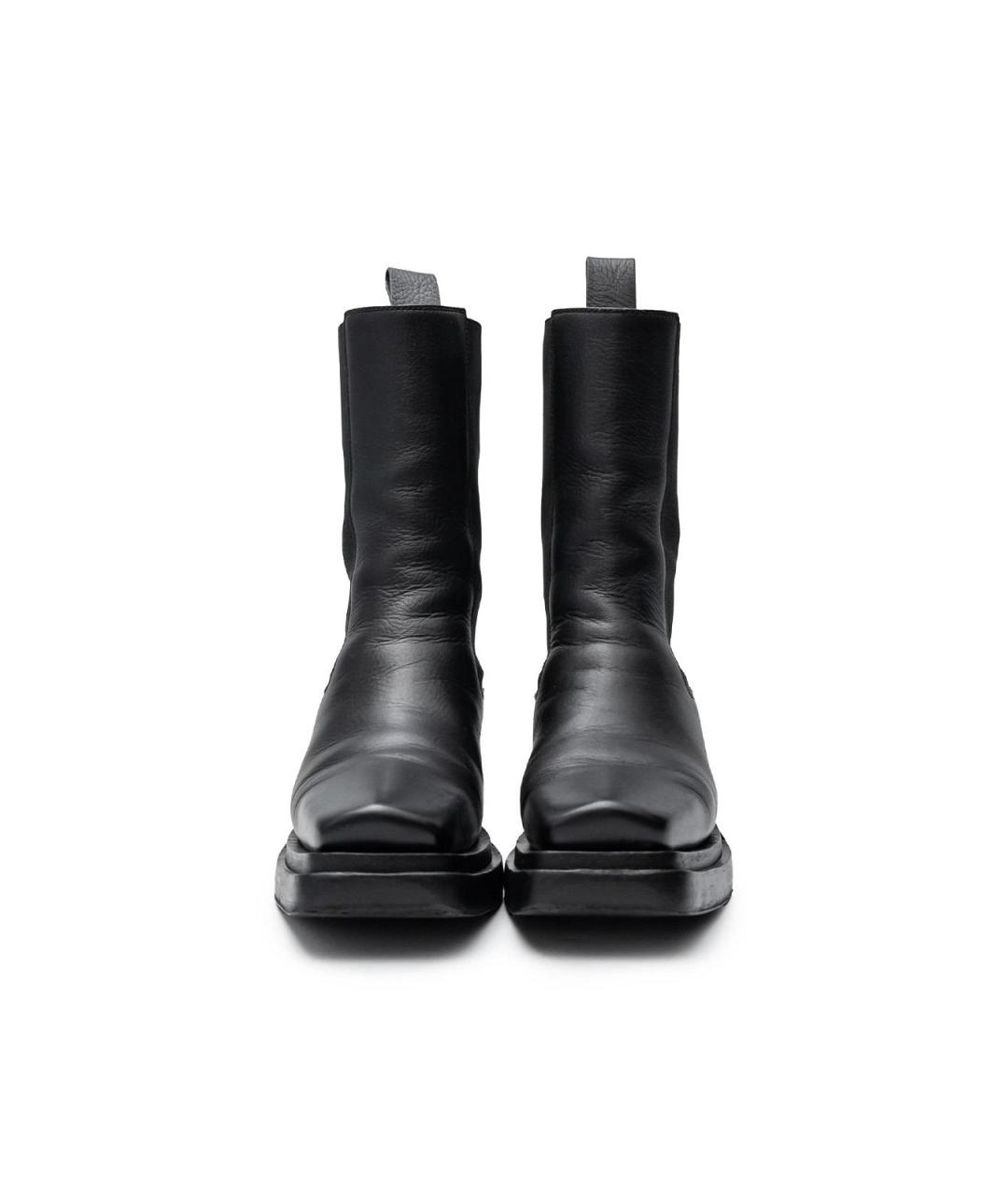 BOTTEGA VENETA Черные кожаные полусапоги, фото 4