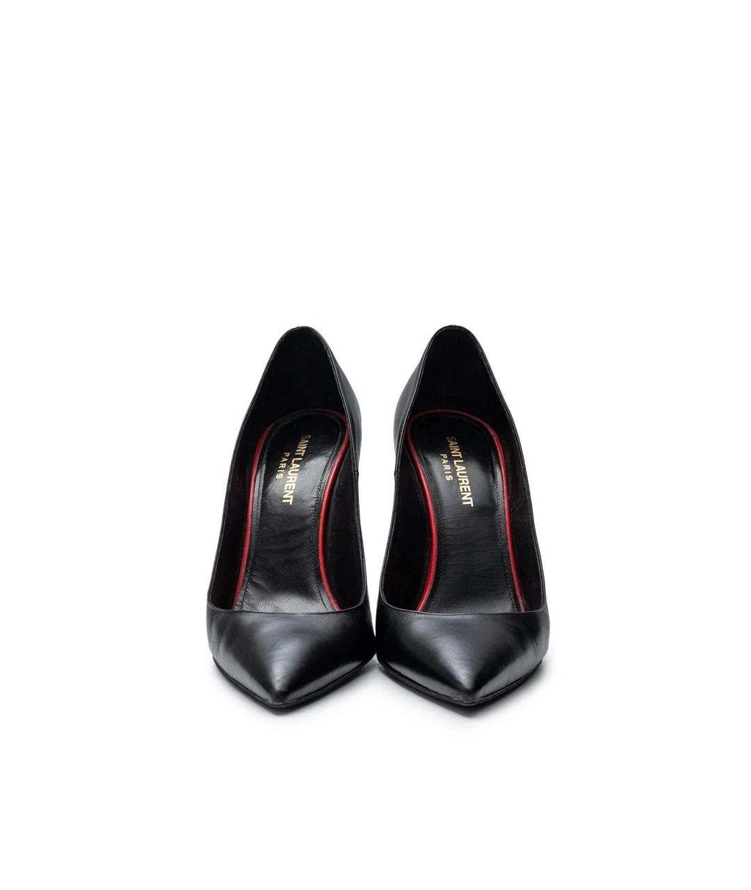SAINT LAURENT Черные кожаные туфли, фото 4