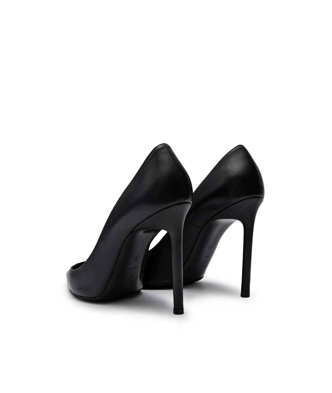SAINT LAURENT Черные кожаные туфли, фото 3