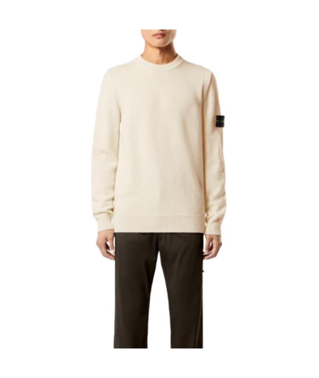 STONE ISLAND Бежевый джемпер / свитер, фото 3