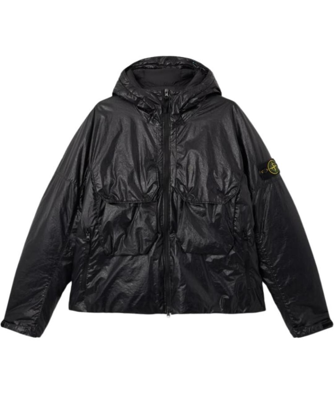 STONE ISLAND Черный пуховик, фото 1