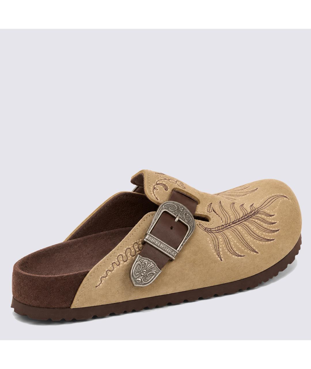 BIRKENSTOCK Хаки замшевые сабо, фото 2