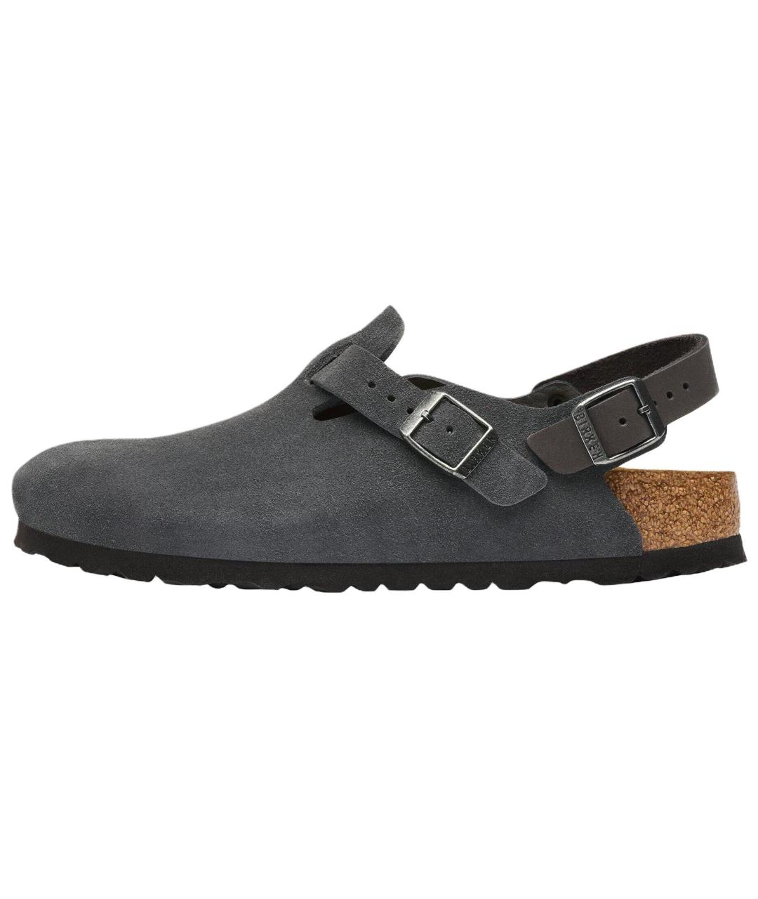 BIRKENSTOCK Серые замшевые сандалии, фото 2
