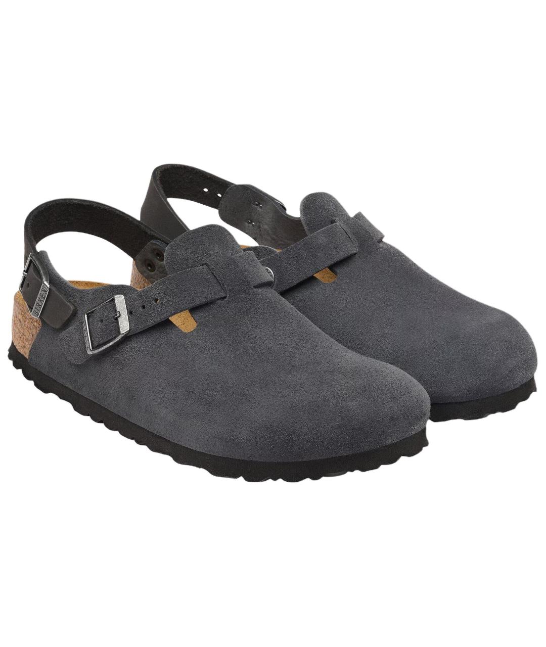 BIRKENSTOCK Серые замшевые сандалии, фото 3