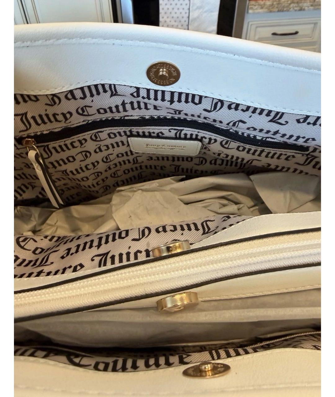 JUICY COUTURE Белая сумка тоут, фото 3