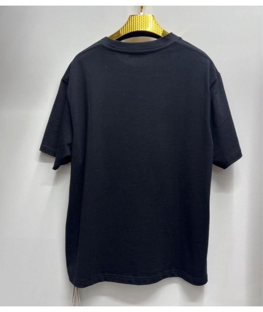 BALENCIAGA Черная хлопковая футболка, фото 3