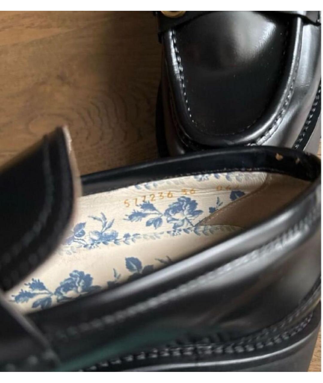 GUCCI Черные кожаные лоферы, фото 5