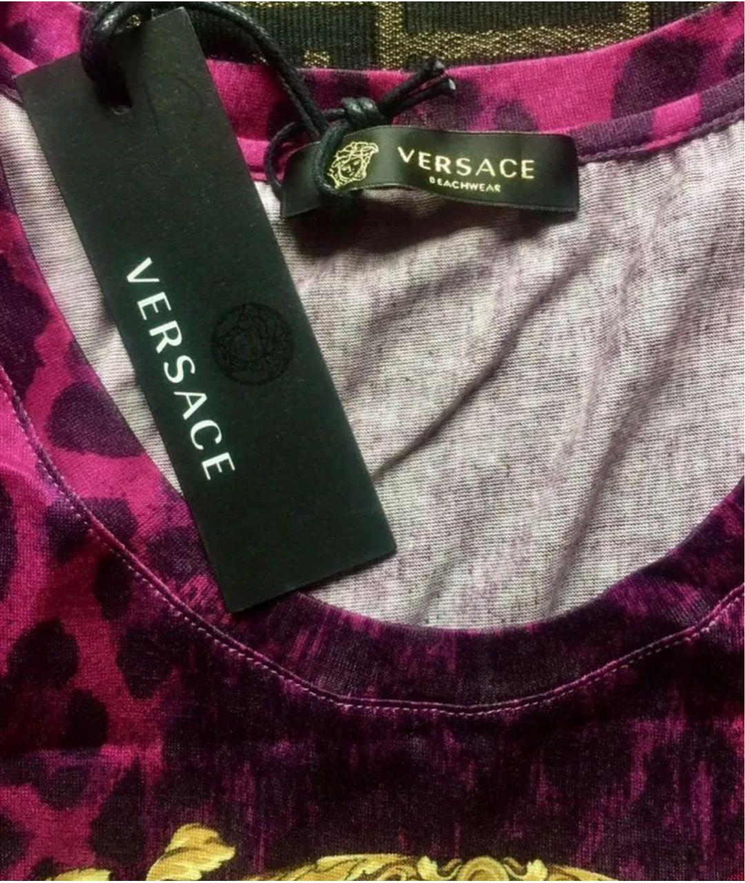 VERSACE Мульти вискозная майка, фото 3