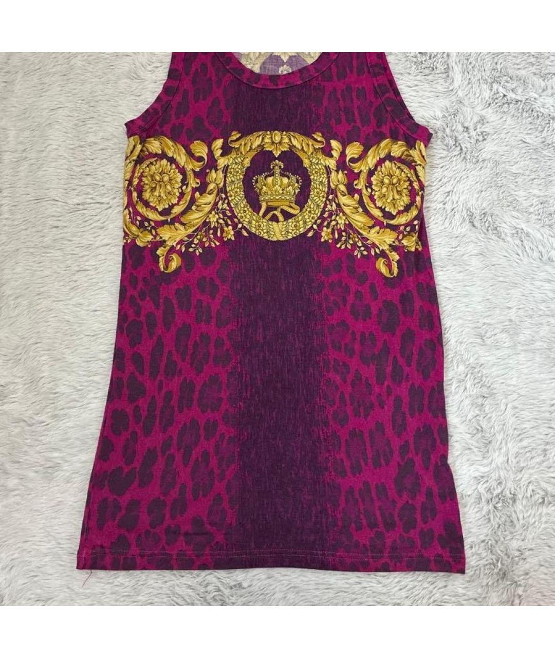 VERSACE Мульти вискозная майка, фото 5
