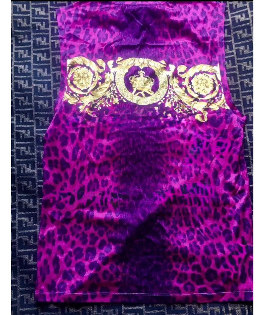 VERSACE Мульти вискозная майка, фото 2