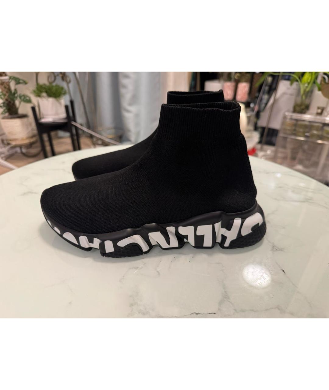 BALENCIAGA Черные текстильные кроссовки, фото 6