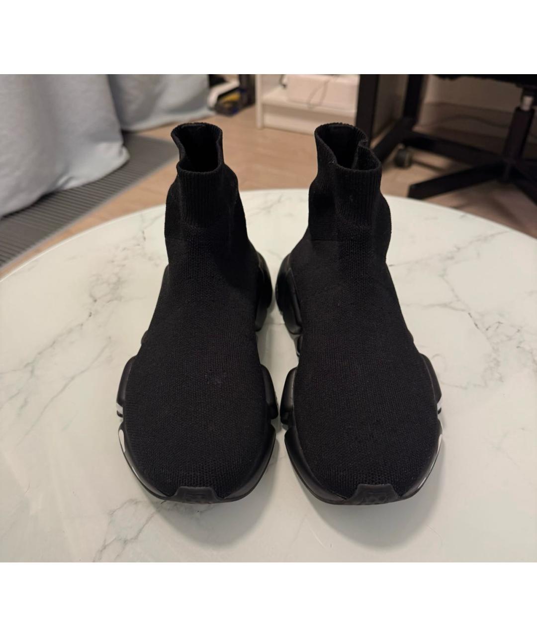 BALENCIAGA Черные текстильные кроссовки, фото 2