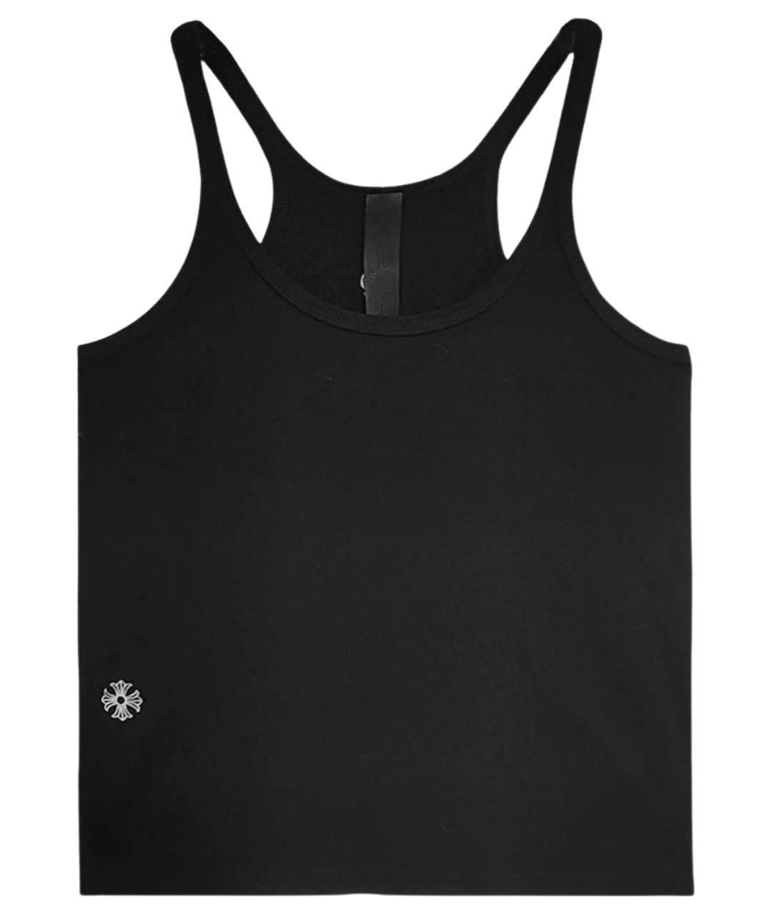 CHROME HEARTS Черная вискозная майка, фото 1